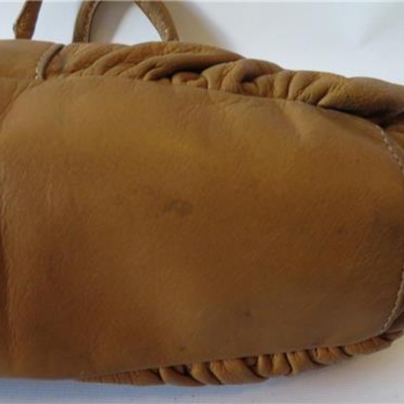 WOMENS COLE HAAN TAN LEATHER TRIPLE ZIP BAG - Picture 6 of 8